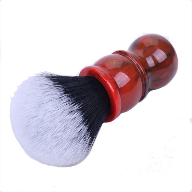 CUSTOM SYNTHETIC SHAVING BRUSH 26mm Red & Black Barber Handle Australia CUSTOM SYNTHETIC SHAVING BRUSH 26mm Red & Black Barber Handle Australia