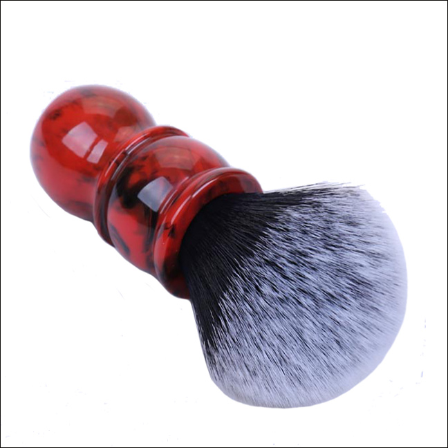CUSTOM SHAVING BRUSH 24mm Red & Black Barber Handle Australia CUSTOM SHAVING BRUSH 24mm Red & Black Barber Handle Australia