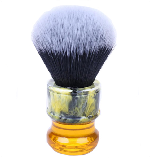 SYNTHETIC SHAVING BRUSH 24mm Clear Yellow & Marble Australia SYNTHETIC SHAVING BRUSH 24mm Clear Yellow & Marble Australia