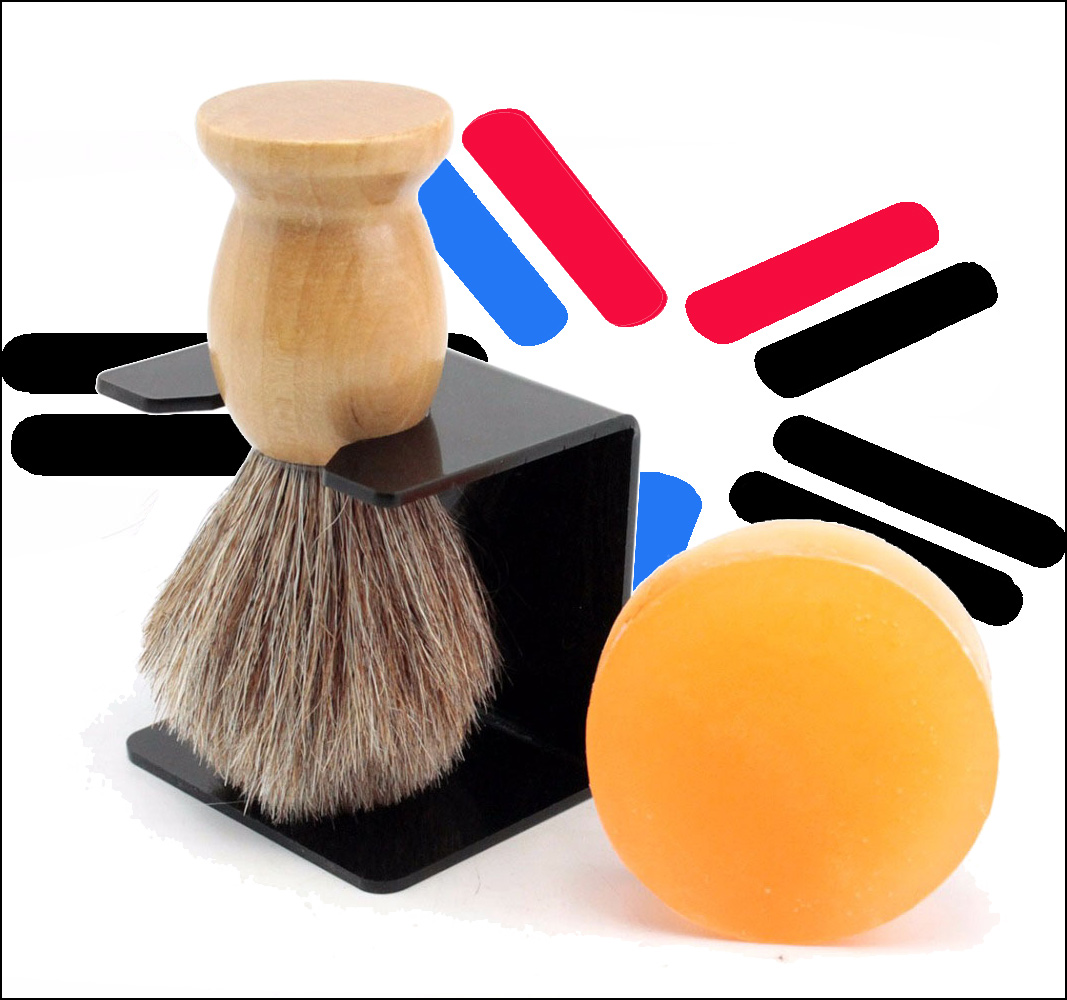 HORSE HAIR SHAVING BRUSH / With Brush Stand & Shave Soap Australia HORSE HAIR SHAVING BRUSH / With Brush Stand & Shave Soap Australia