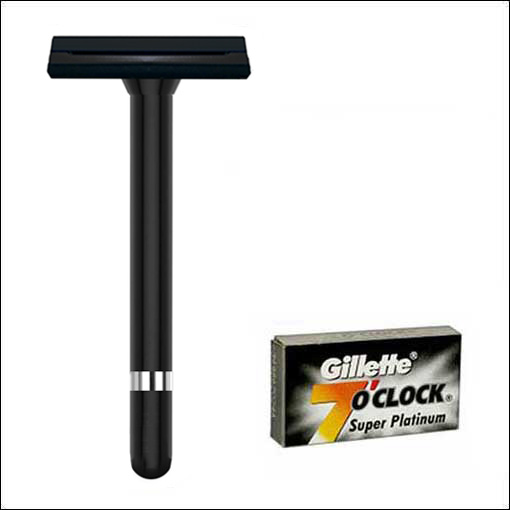 GILLETTE 7 O'Clock Black DE Safety Razor - Australia GILLETTE 7 O'Clock Black DE Safety Razor - Australia