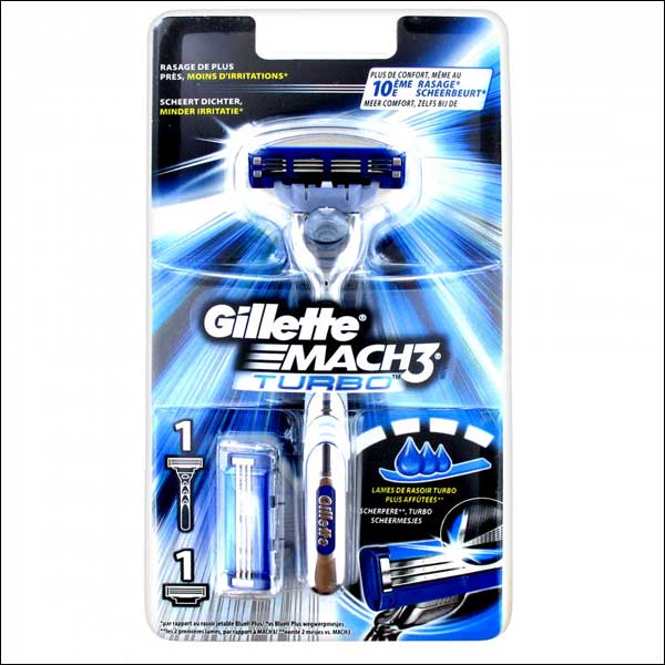 GILLETTE MACH 3 TURBO RAZOR with two Cartridges Australia GILLETTE MACH 3 TURBO RAZOR with two Cartridges Australia