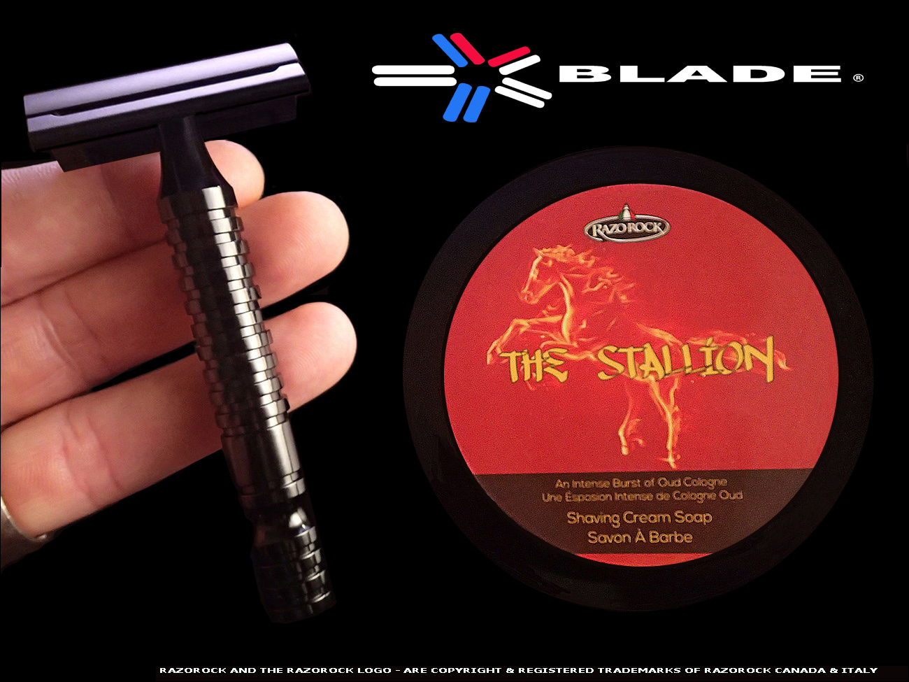 RAZOROCK RAZORS - BABY SMOOTH - ( BILLET & ROD 6061 ALUMINIUM WITH BLACK ANODIZED COATING 