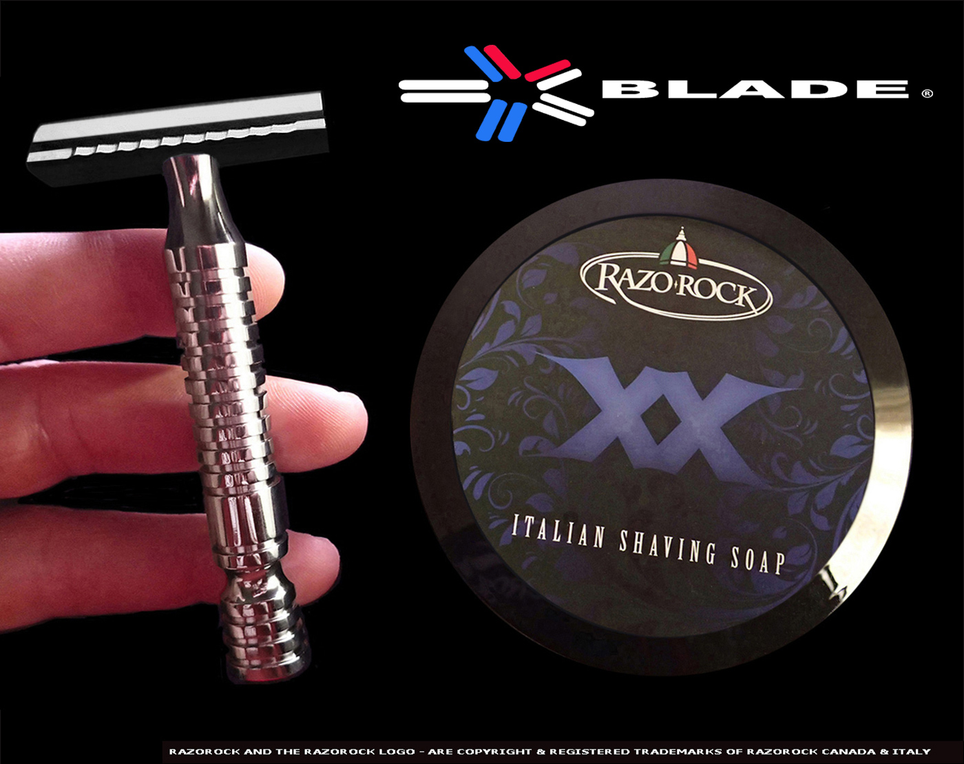 RAZOROCK - MJ-90 TITANIUM RAZOR / ADJUSTABLE ( DUAL HEAD ) DOUBLE EDGE SAFETY RAZOR / MJ90 SHAVER AUSTRALIA