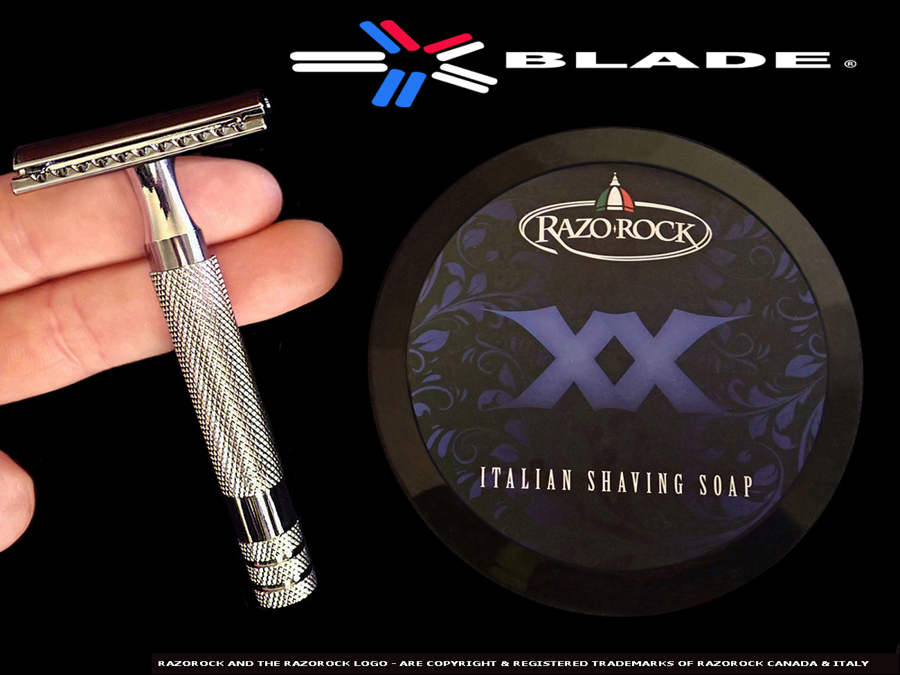 RAZOROCK RAZORS - MISSION DE SAFETY RAZOR - ( MACHINED 316L STAINLESS STEEL HANDLE )