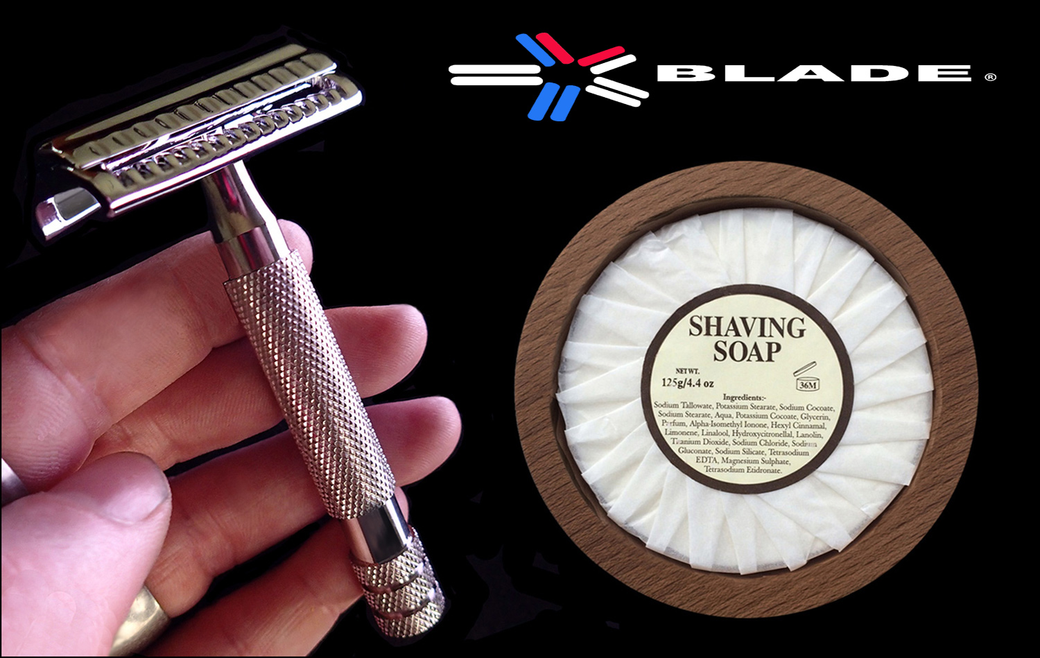 SLANT - Safety Razor Australia ( Double Edge Safety Razor with Stainless Steel Handle ) and English Triple Milled Shaving Soap