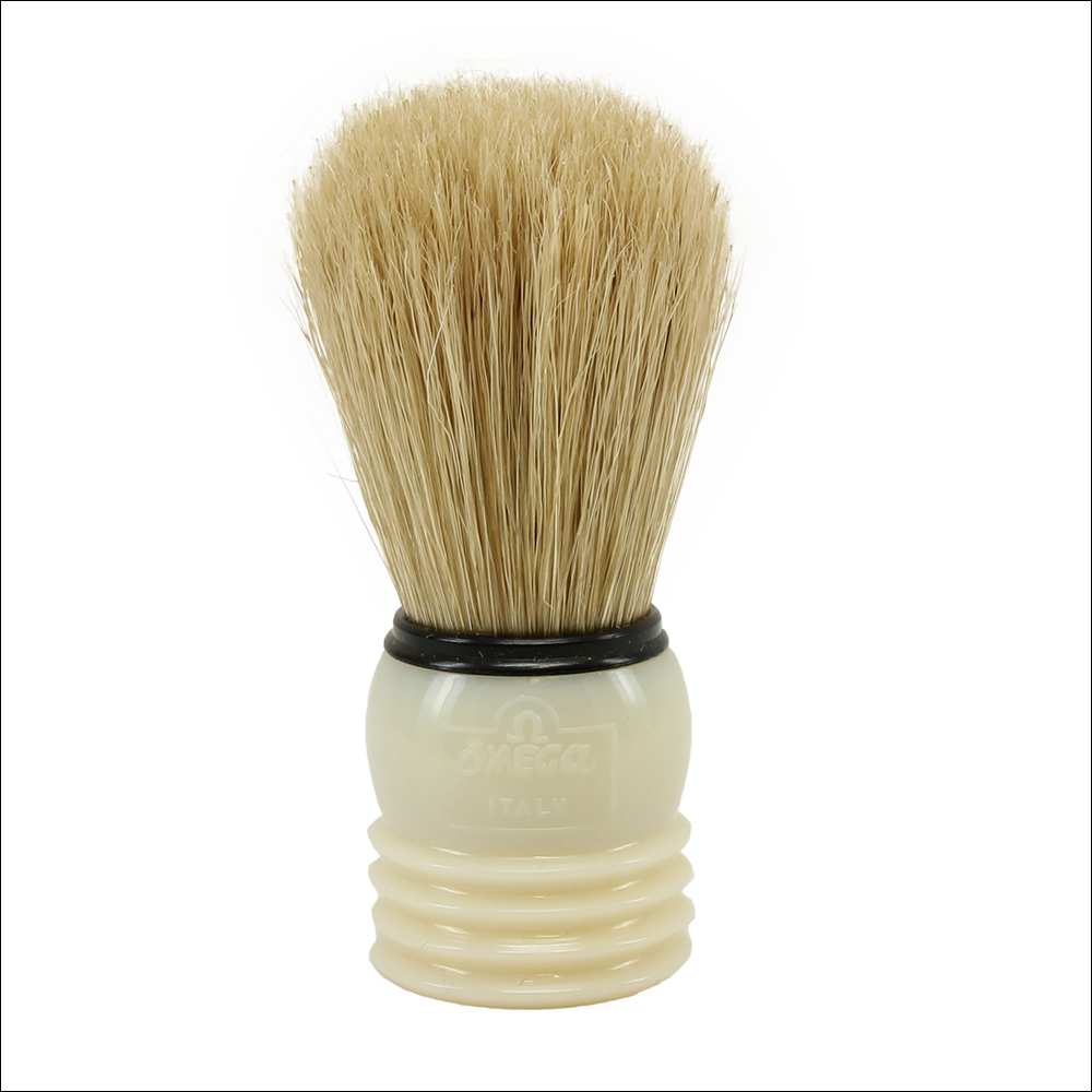 WHITE - OMEGA 40033 Boar Hair " Travel " Shaving Brush Australia WHITE - OMEGA 40033 Boar Hair " Travel " Shaving Brush Australia