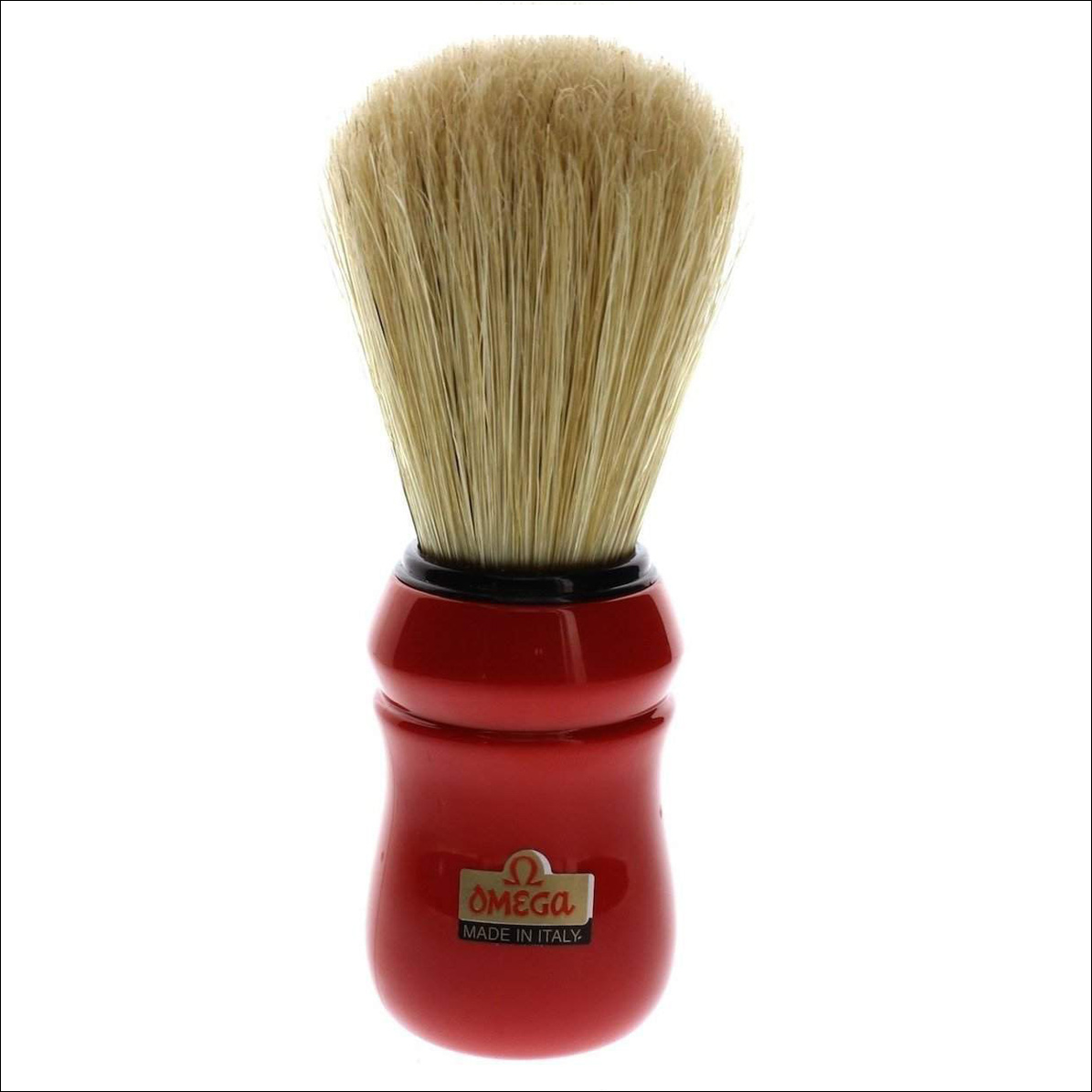 RED - OMEGA 10049 Boar Hair " Bristle " Shaving Brush Australia RED - OMEGA 10049 Boar Hair " Bristle " Shaving Brush Australia