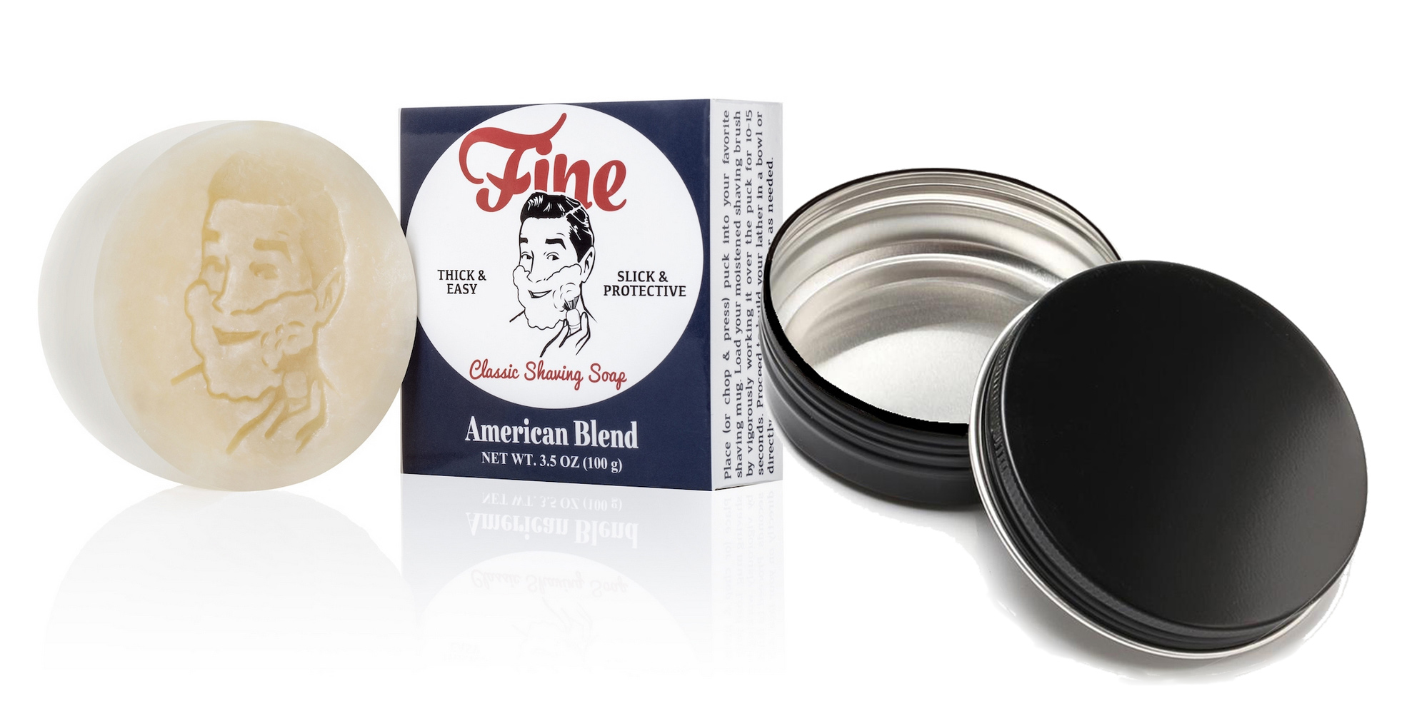FINE ACCOUNTREMENTS - ( AMERICAN BLEND ) BARBERSHOP SHAVING SOAP - 100G AUSTRALIA