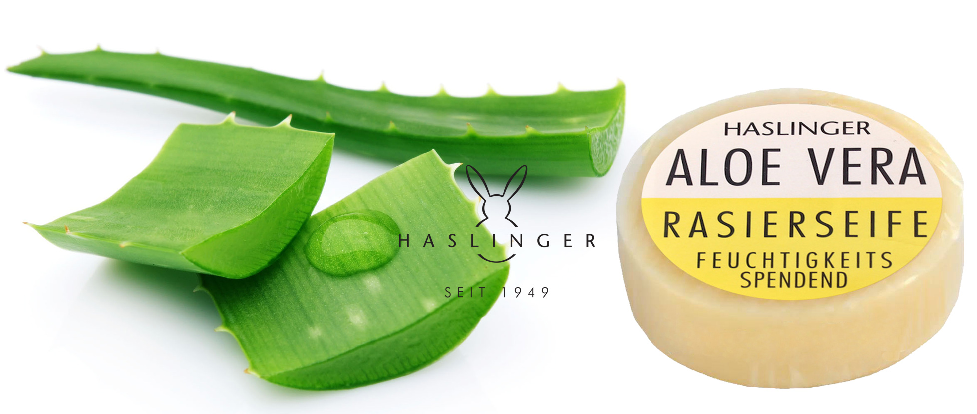 HASLINGER - ALOE VERA - SHAVING SOAP - 63G AUSTRALIA