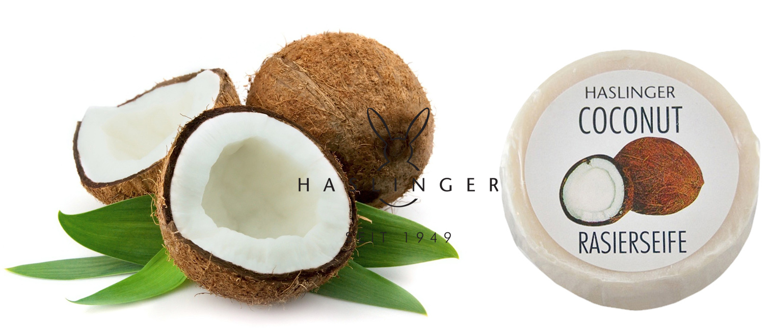 HASLINGER - COCONUT - SHAVING SOAP - 63G AUSTRALIA