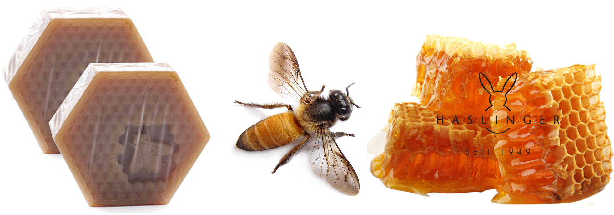 HASLINGER - MANUKA HONIG ( HONEY ) / FACE / BODY & HAIR HONEYCOMB - 75G SOAP PUCK - AUSTRALIA