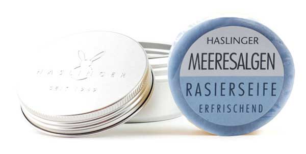 HASLINGER - Meeresalgen Rasierseife / Shaving Soap in Metal Container Australia