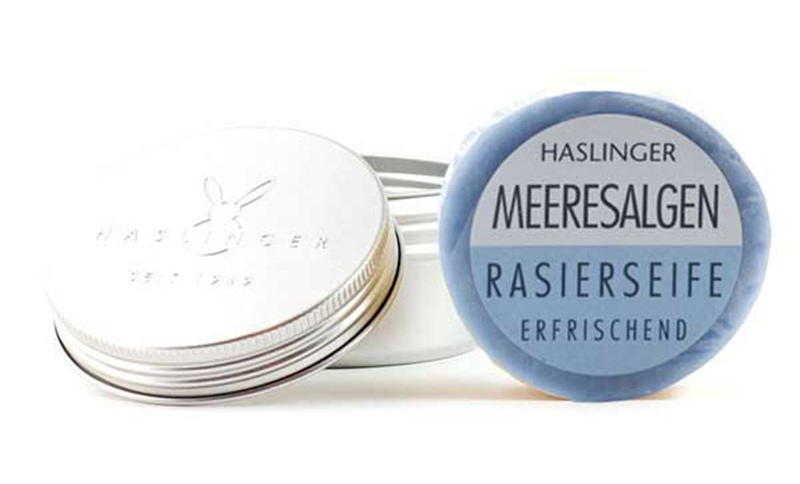 HASLINGER - MEERESALGEN ( SEAWEED ) - SHAVING SOAP / IN METAL CONTAINER - 63G AUSTRALIA