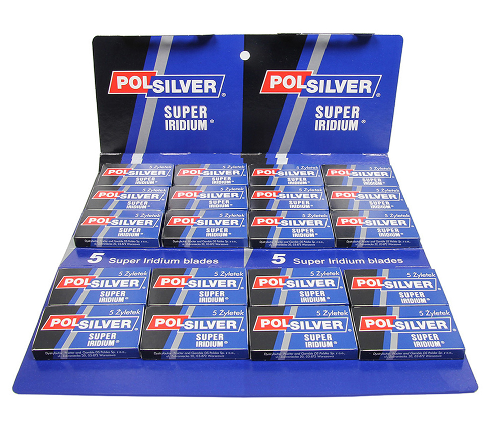 SAFETY DOUBLE EDGE RAZOR BLADES AUSTRALIA - POLSILVER SUPER IRIDIUM - AU