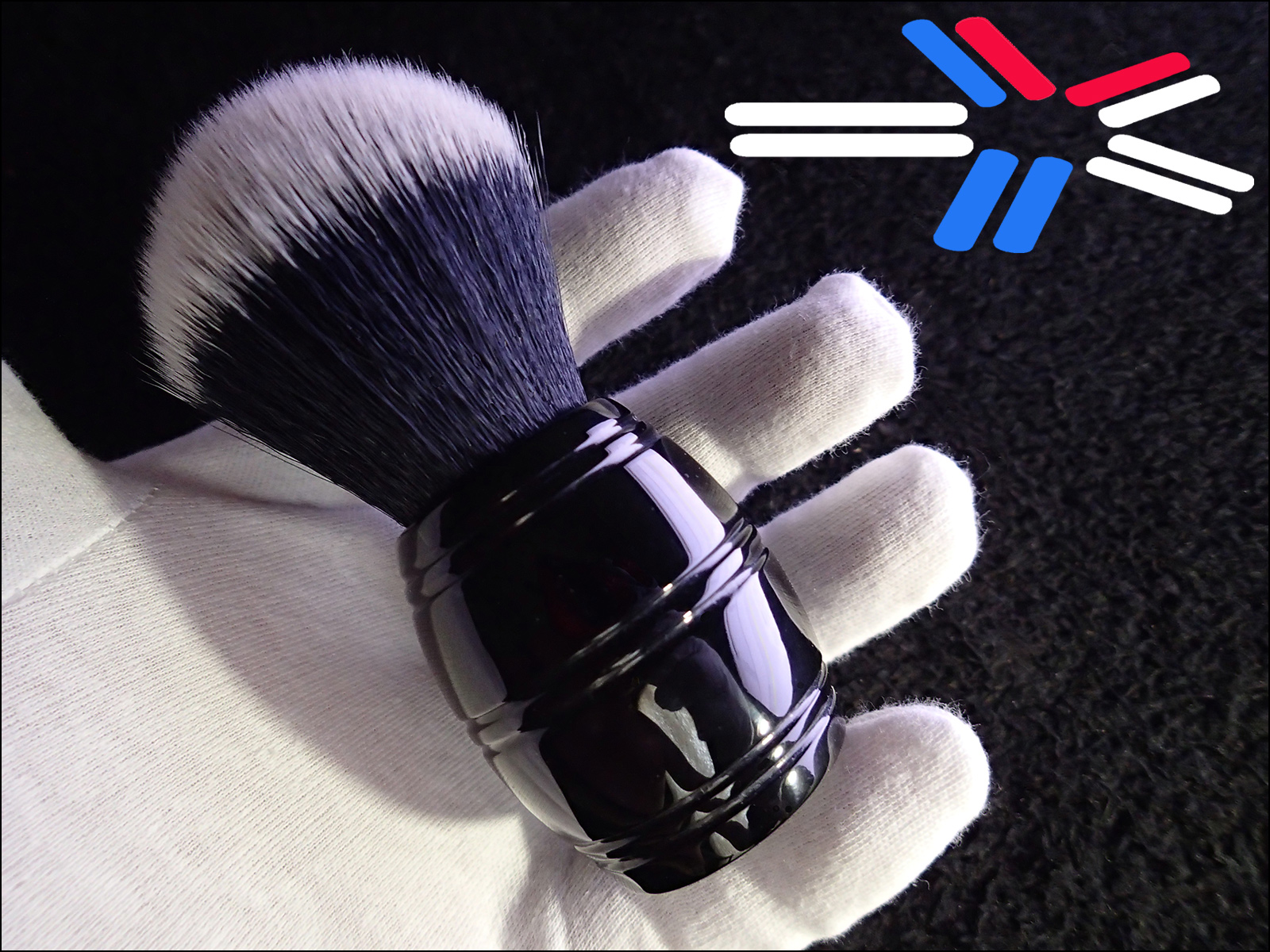 RazoRock Barrel Tuxedo Plissoft Synthetic Shaving Brush Australia