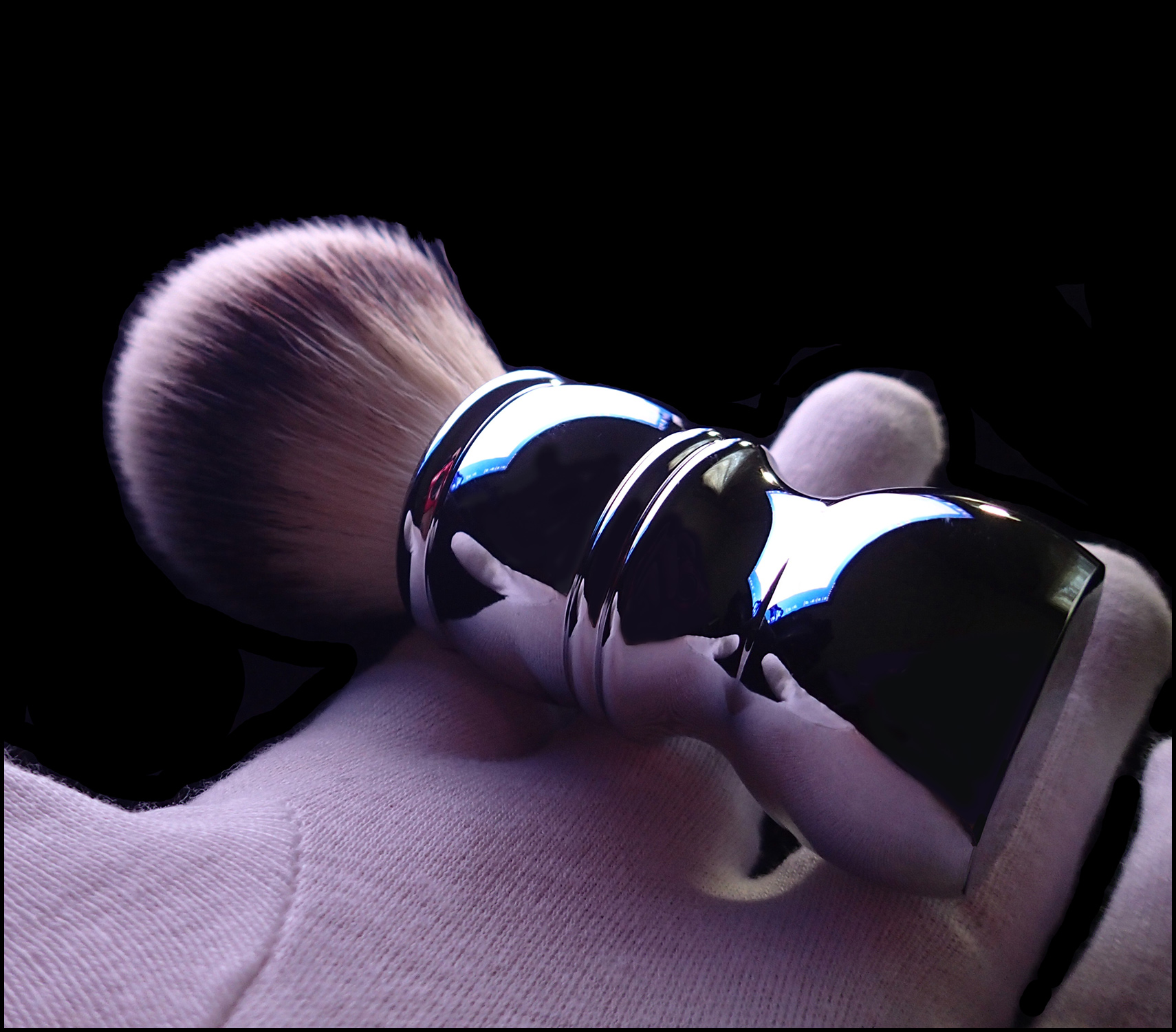 RazoRock Chrome Silvertip Plissoft Synthetic Shaving Brush Australia