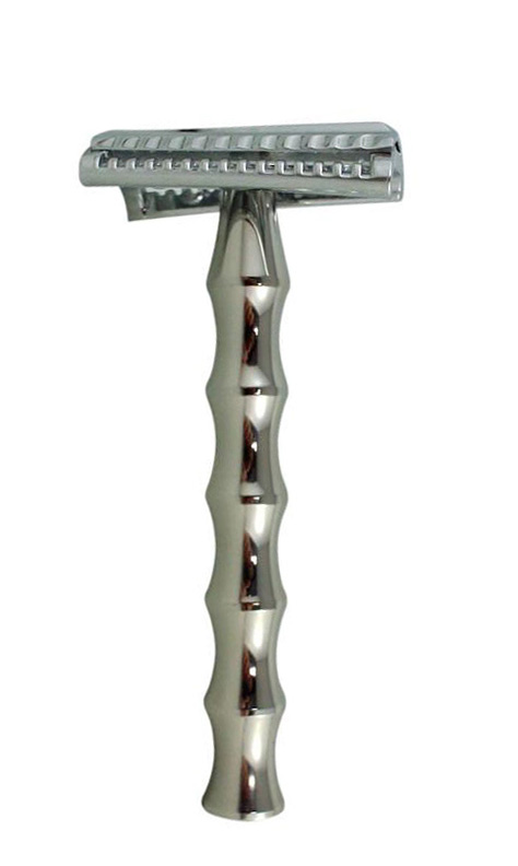 RAZOROCK - STAINLESS STEEL HANDLE GERMAN 37 SLANT HEAD SAFETY RAZOR WITH BAMBOO TORSIONSHOBEL HANDLE AUSTRALIA