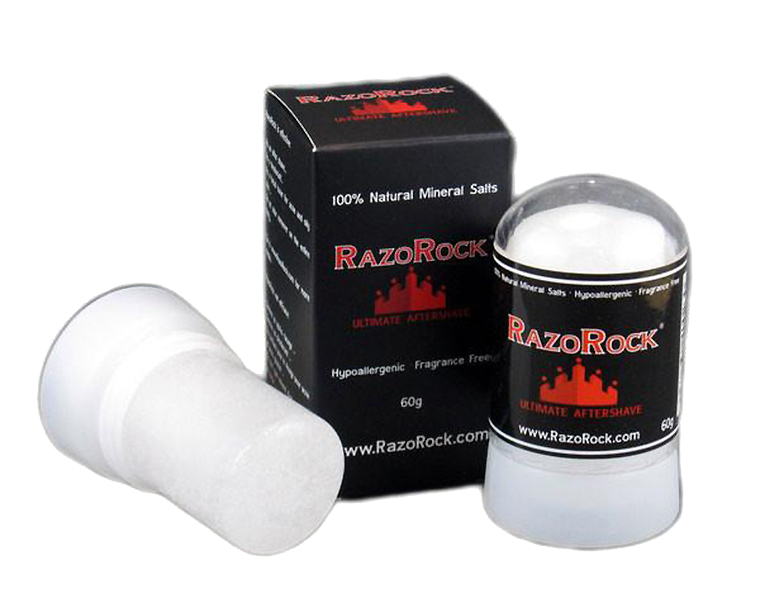 RAZOROCK ALUM STICK - AFTERSHAVE / SHAVING ALUM WITH A TRAVEL CASE - 60G / AUSTRALIA
