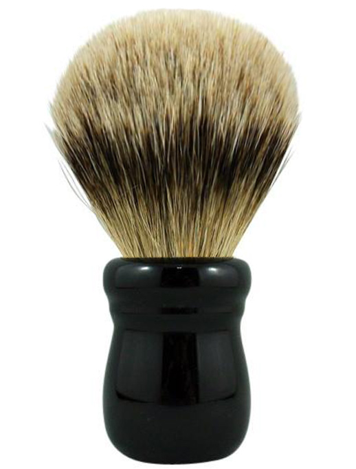 RAZOROCK BLACK " CHUBBY " EXTRA SILVERTIP BADGER - SHAVE BRUSH - 28mm - AUSTRALIA