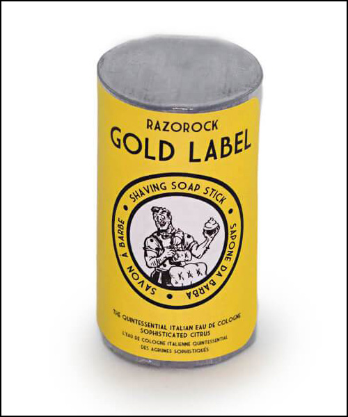 RAZOROCK GOLD LABEL SHAVING SOAP STICK - 75G