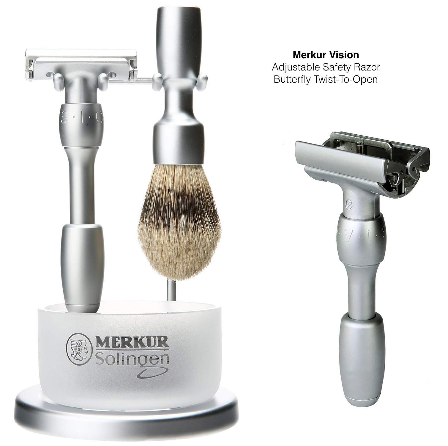 Adjustable Safety Razor - Butterfly / TTO / Twist To Open Double Edge Safety Razor