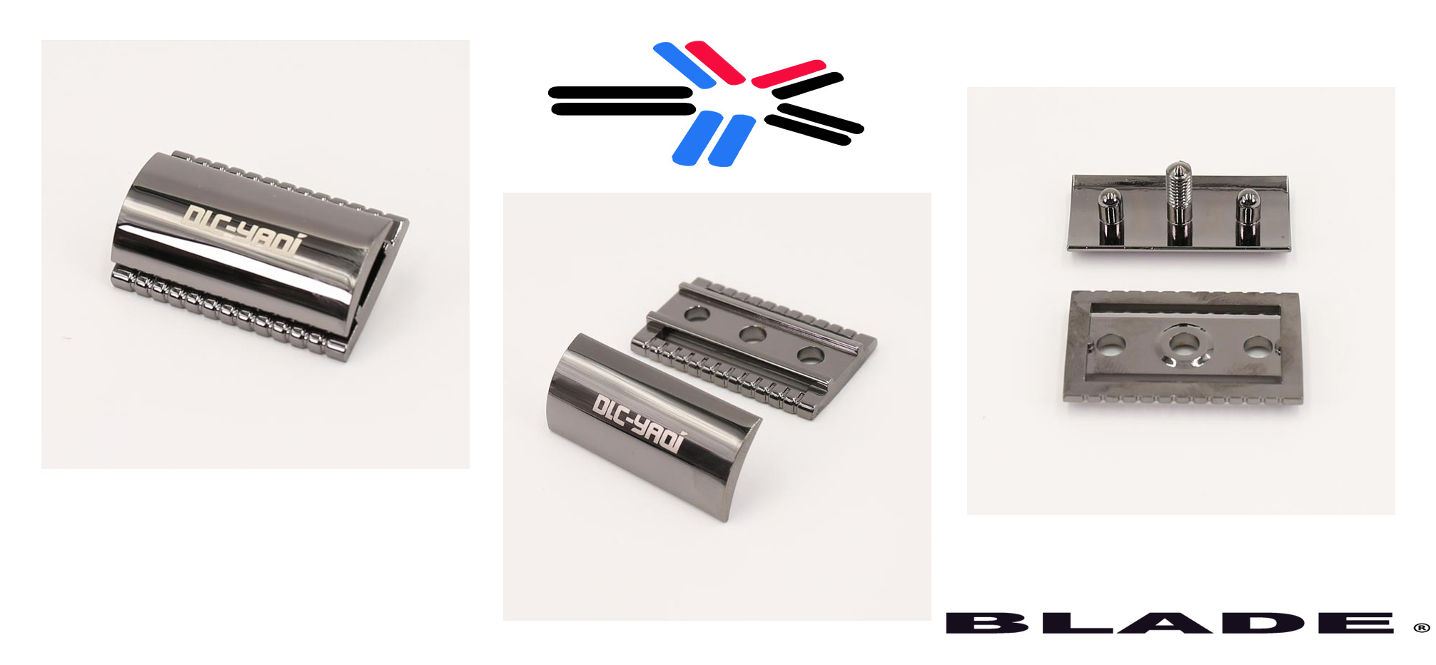 COBBLED BAR DOUBLE EDGE ( CHROME ) SAFETY RAZOR HEAD AND BASEPLATE AUSTRALIA