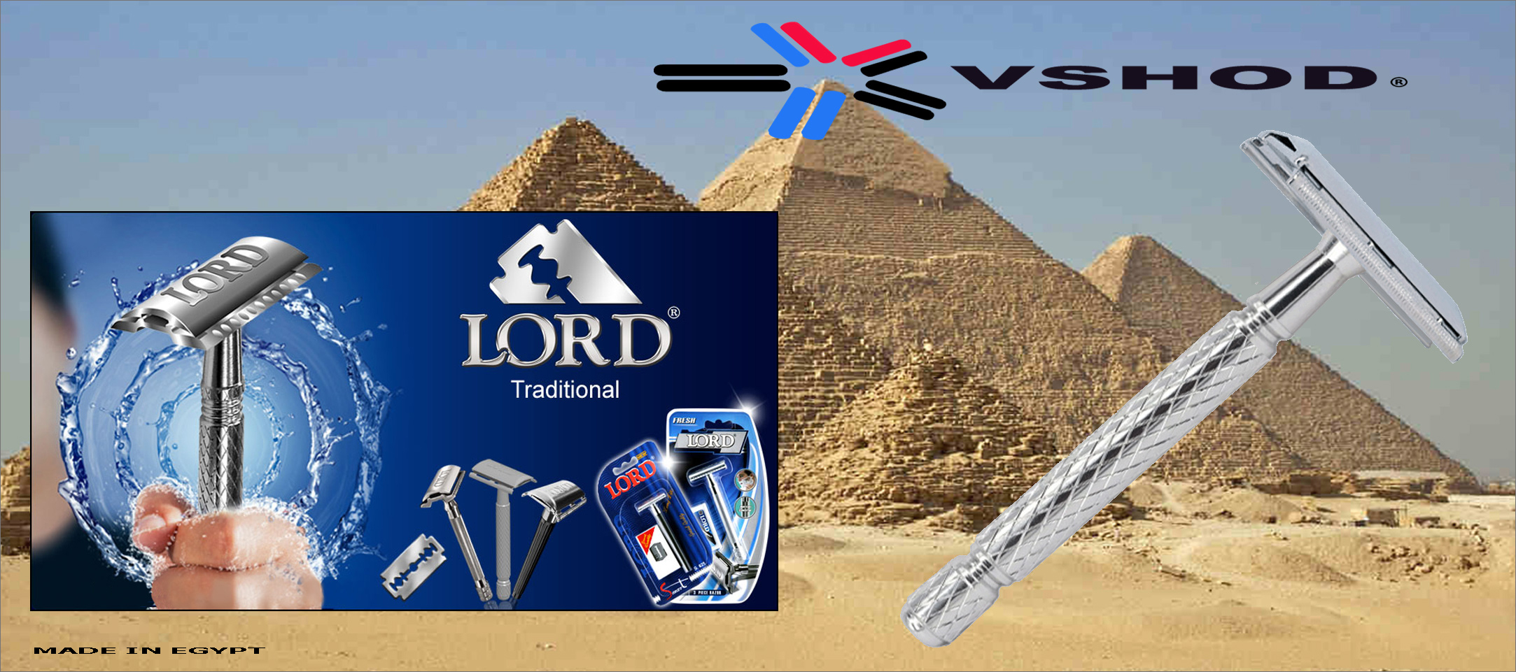LORD LONG LIFE ( PREMIUM ) - DOUBLE EDGE ( DE ) SAFETY RAZOR WITH X10 RAZOR BLADES - AUSTRALIA