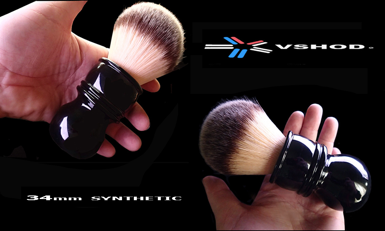 RAZOROCK THE HULK SHAVING BRUSH - XXL 34mm / SYNTHETIC PLISSOFT SHAVING BRUSH ( WITH SOLID HEAVY CUSTOME BLACK RESIN HANDLE ) AUSTRALIA