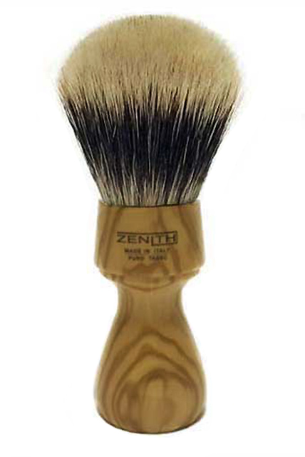 ZENITH  MANCHURIAN / SILVERTIP - BADGER HAIR SHAVING BRUSH - WITH HANDMADE WOOD BARBERS HANDLE - 27mm - AUSTRALIA