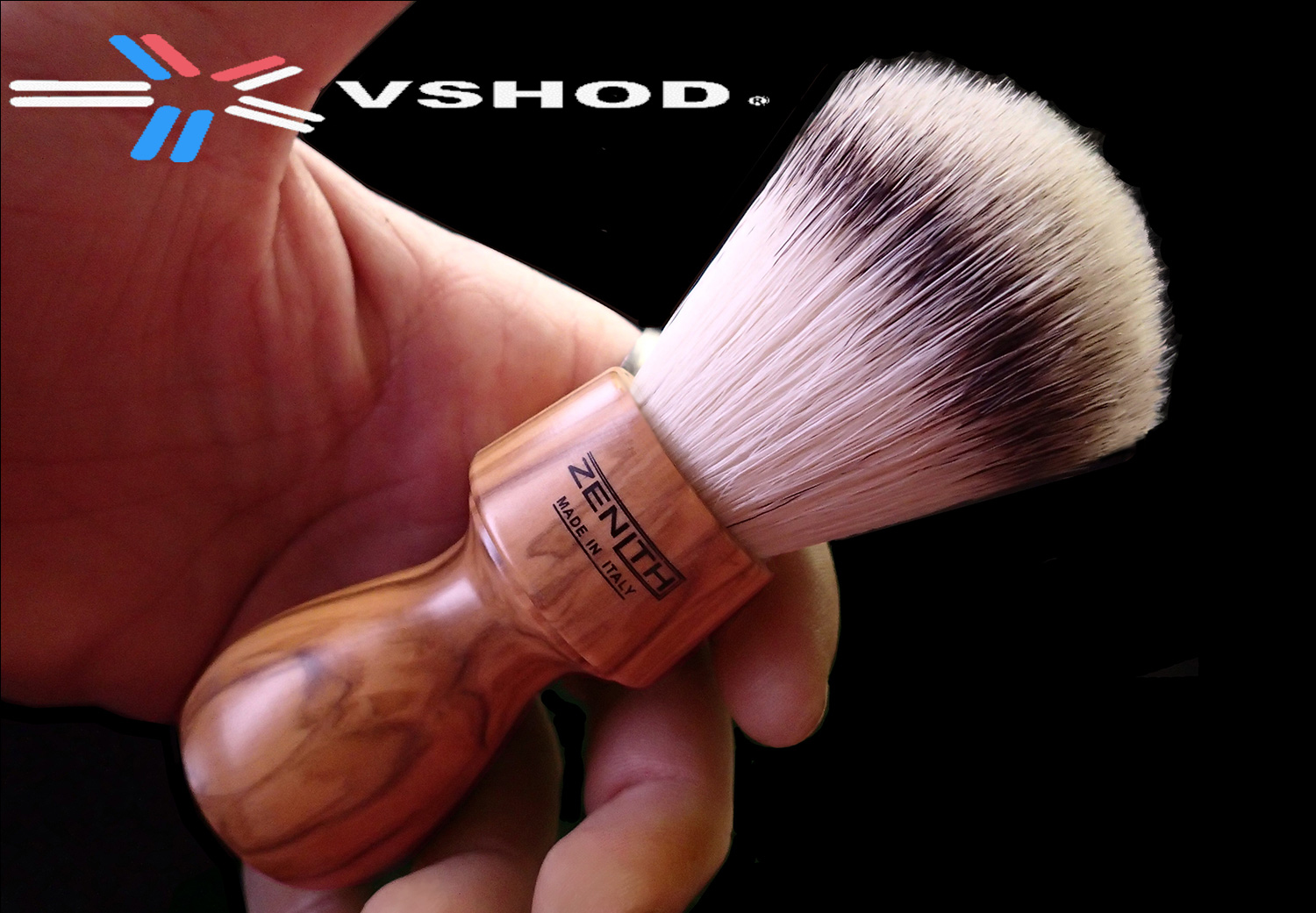 Wooden Handle Shaving Brush - Zenith Wood Barbers Handle Shave Brush - Australia