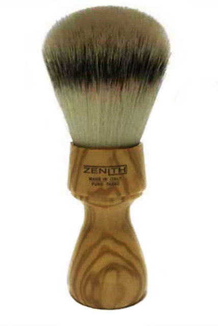 ZENITH SYNTHETIC BADGER HAIR SHAVING BRUSH - WITH HANDMADE WOODEN BARBERS HANDLE - 26mm - AUSTRALIA