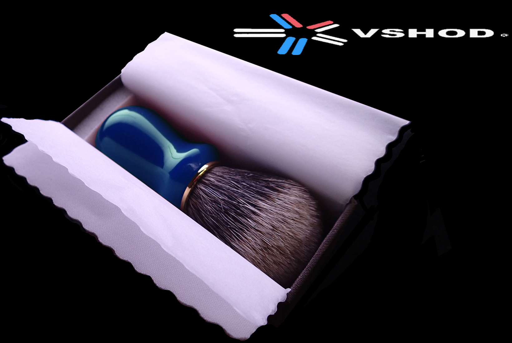 Zenith Shaving Brush Australia - Blue Cobalt Manchurian and Silvertip Badger Shave Brush