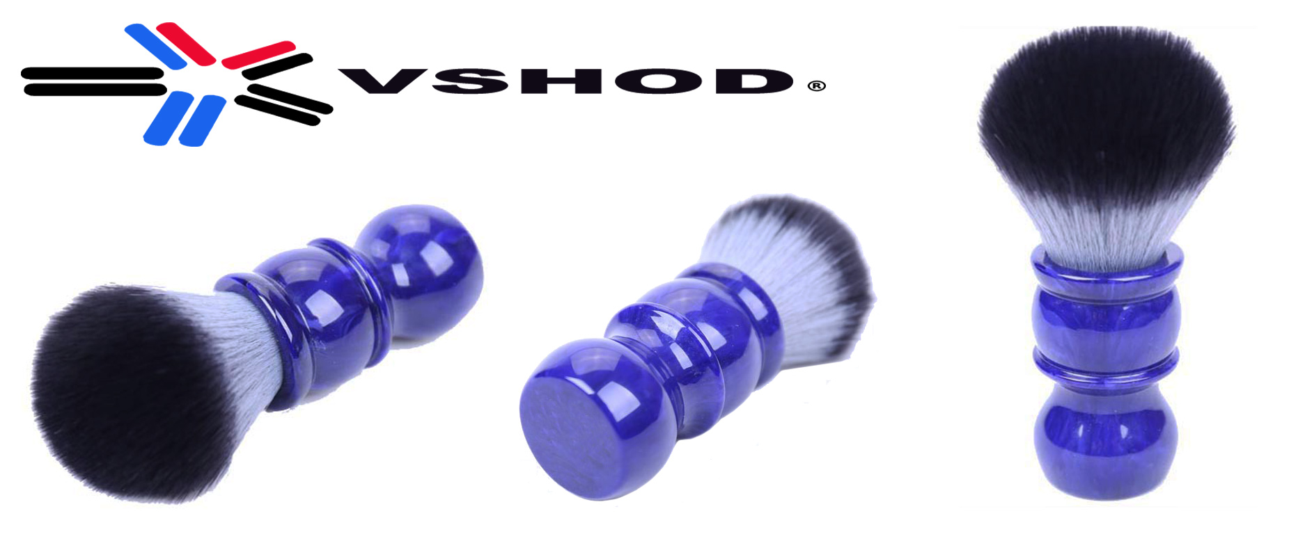 SYNTHETIC SHAVING BRUSH - PURPLE MARBLE WITH BARBER HANDLE 24mm AUSTRALIA