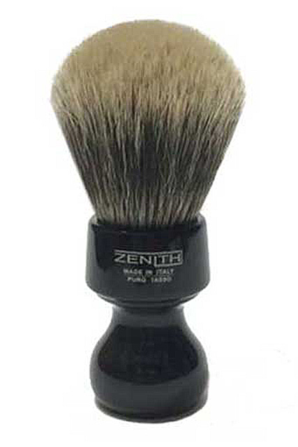 ZENITH MANCHURIAN BADGER SHAVING BRUSH - WITH ( MIDNIGHT BLACK ) RESIN HANDLE - 27mm - AUSTRALIA