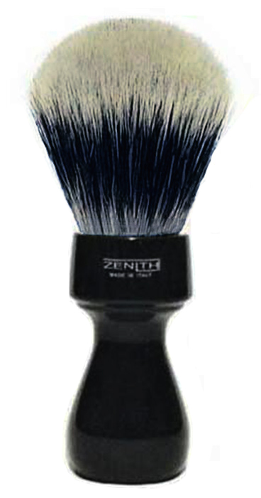 ZENITH SILVERTIP BADGER SHAVING BRUSH - WITH BLACK / BARBER HANDLE AUSTRALIA