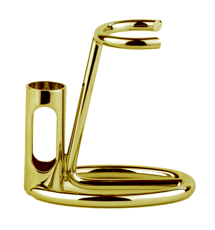 OMEGA - GOLD Shaving Brush + Safety Razor Stand Australia