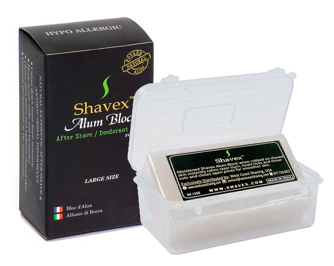 SHAVEX - ( LARGE SIZE ) ALUM BLOCK / SHAVING ALUM STONE - 125G - AUSTRALIA