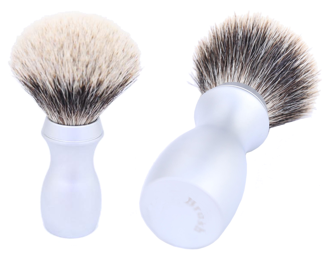 BEST SILVERTIP SHAVING BRUSH - BADGER HAIR BRUSH WITH LONG HEAVY METAL HANDLE AUSTRALIA