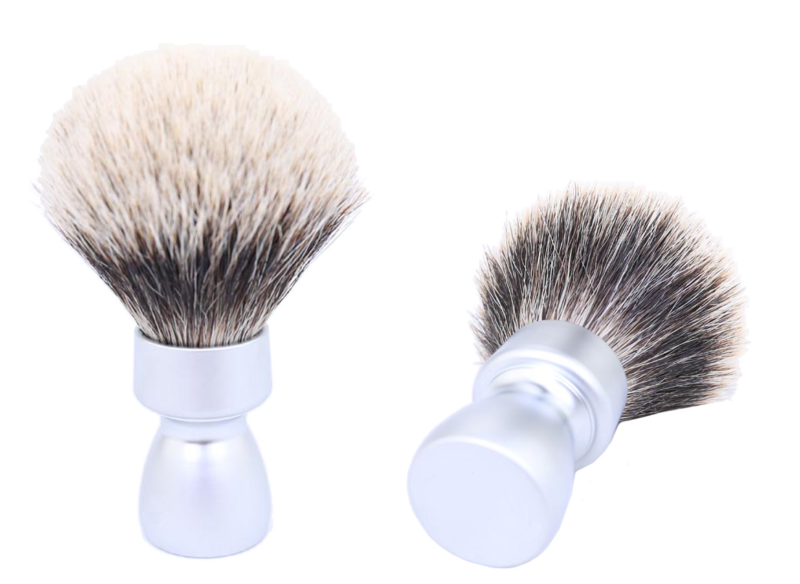 BEST SILVERTIP SHAVING BRUSH - BADGER HAIR BRUSH WITH HEAVY METAL HANDLE 24mm AUSTRALIA