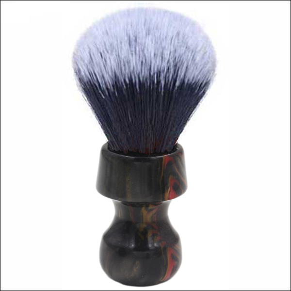 BLACK AND RED SHAVING BRUSH - 28mm Black Lava Handle Brush Australia BLACK AND RED SHAVING BRUSH - 28mm Black Lava Handle Brush Australia