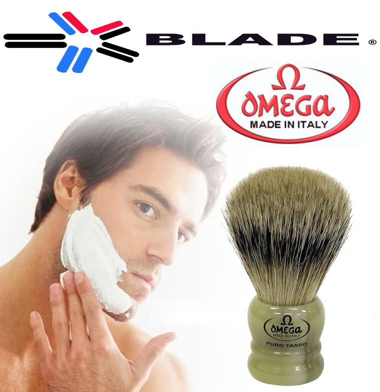 OMEGA MIXED BADGER AND BOAR HAIR SHAVING BRUSH AUSTRALIA