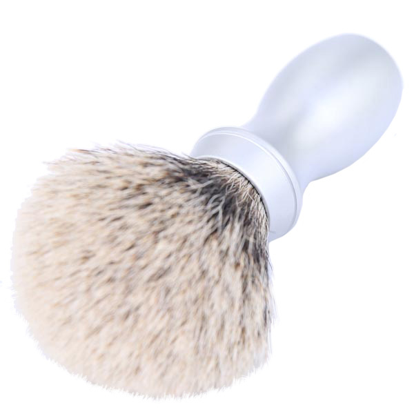 100% SILVERTIP BADGER HAIR / LONG METAL BARBER HANDLE BRUSH AUSTRALIA