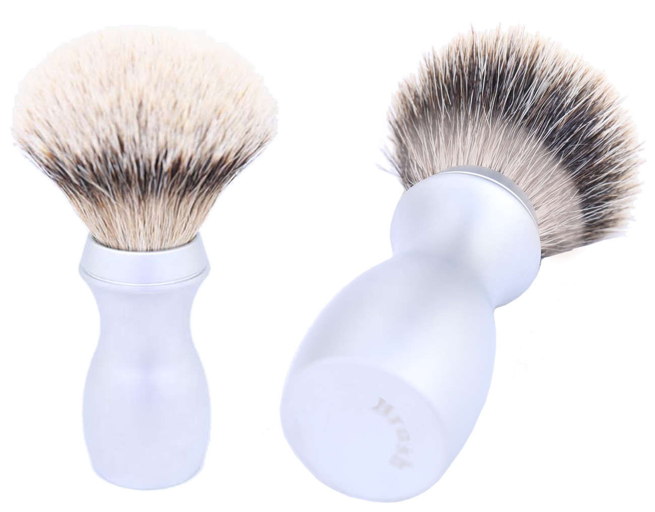 100% SILVERTIP SHAVING BRUSH - BADGER HAIR BRUSH WITH LONG HEAVY METAL HANDLE 24mm AUSTRALIA