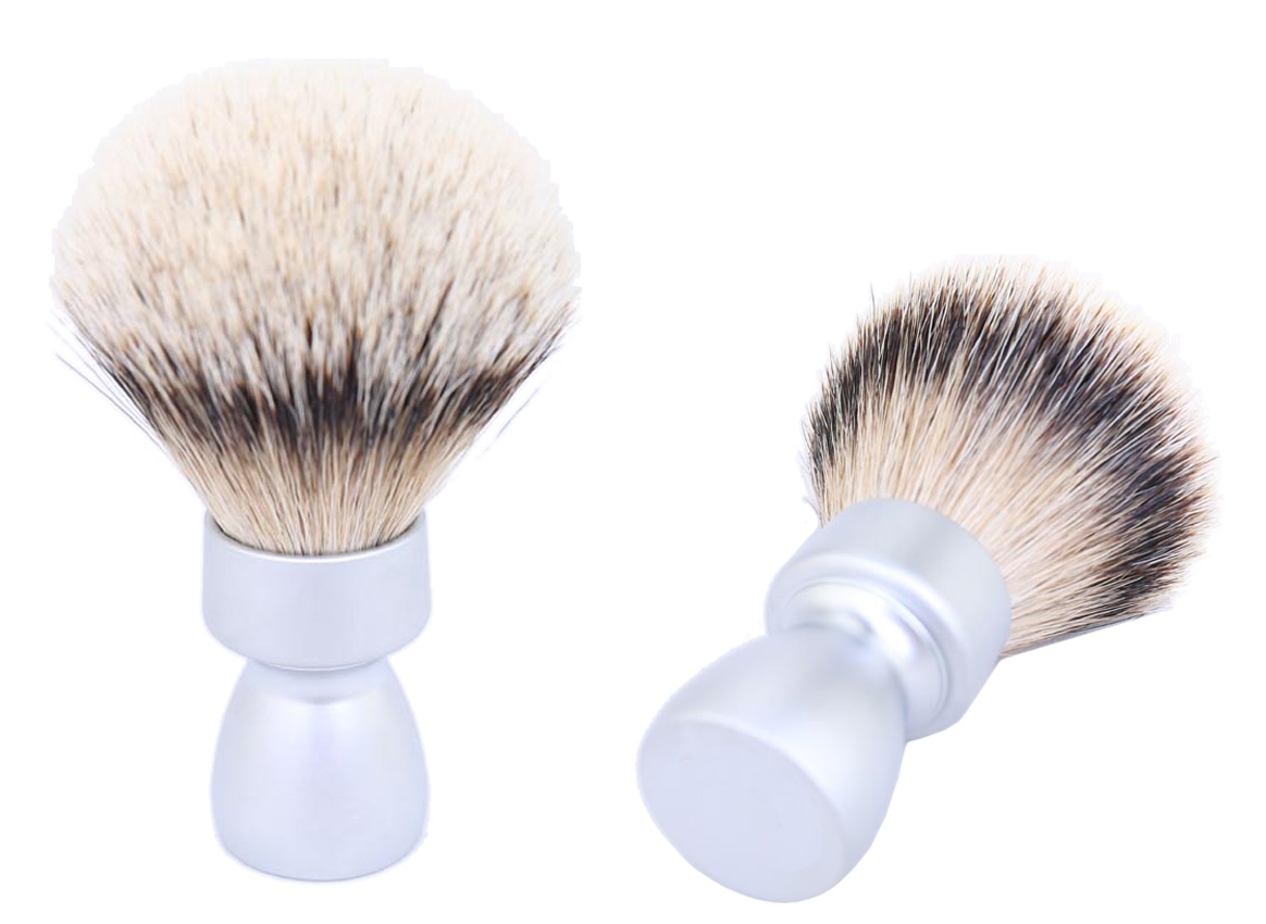 SILVERTIP SHAVING BRUSH - BADGER HAIR SHAVE BRUSH WITH HEAVY METAL HANDLE AUSTRALIA