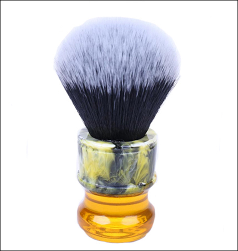 SYNTHETIC - 24mm Clear Yellow & Marble Shaving Brush Australia