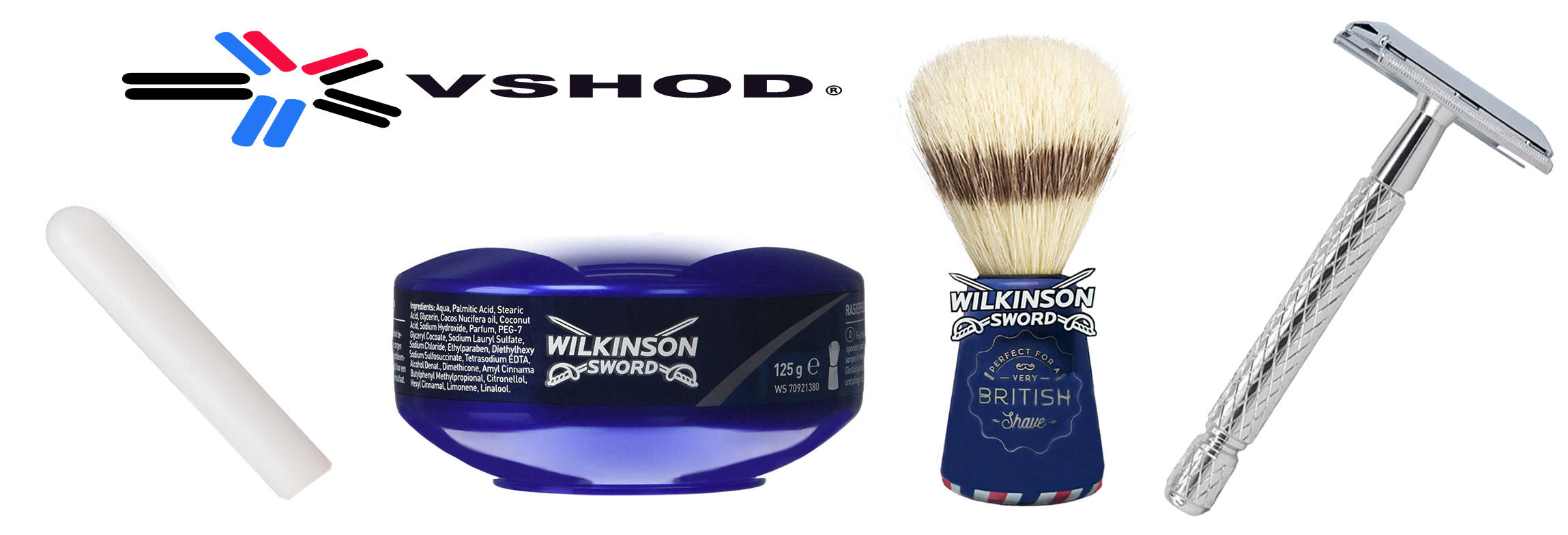 WILKINSON SWORD ( MINI ) SHAVING SET - LORD DOUBLE EDGE SAFETY RAZOR + LUXURY SHAVE SOAP + LTD EDTN BRISTLE BRUSH AUSTRALIA