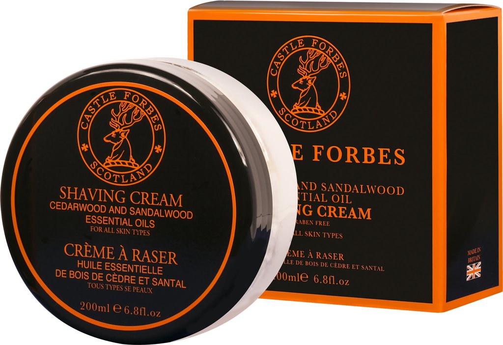 CASTLE FORBES SHAVING CREAM - Cedarwood & Sandalwood - 200ml Australia