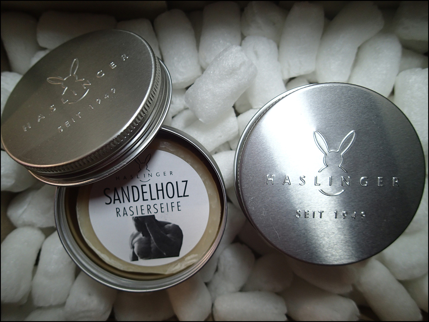 Haslinger Shaving Soap SPA Sandelholz Ingredients - in Metal Tin by Haslinger Haslinger Shaving Soap SPA Sandelholz Ingredients - in Metal Tin by Haslinger
