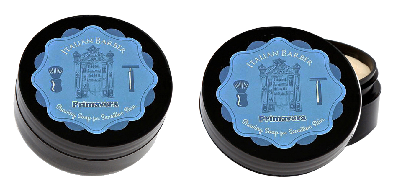 ITALIAN BARBER PRIMAVERA - BARBER SHOP - NATURAL HANDMADE ARTISAN - SHAVING SOAP